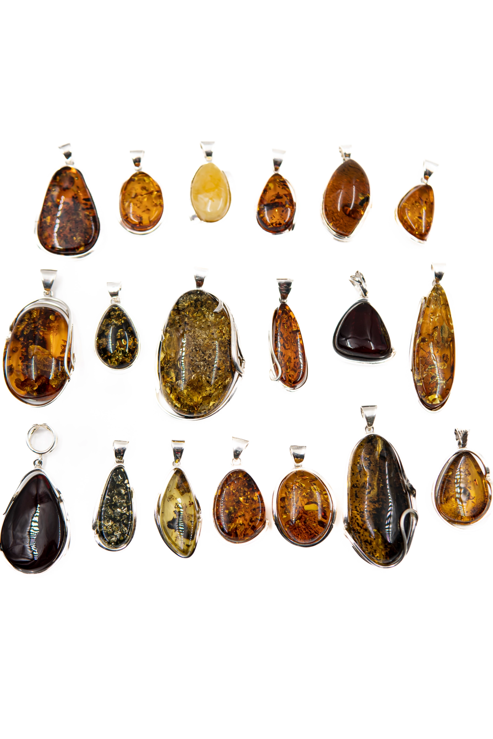 Unique amber pendants